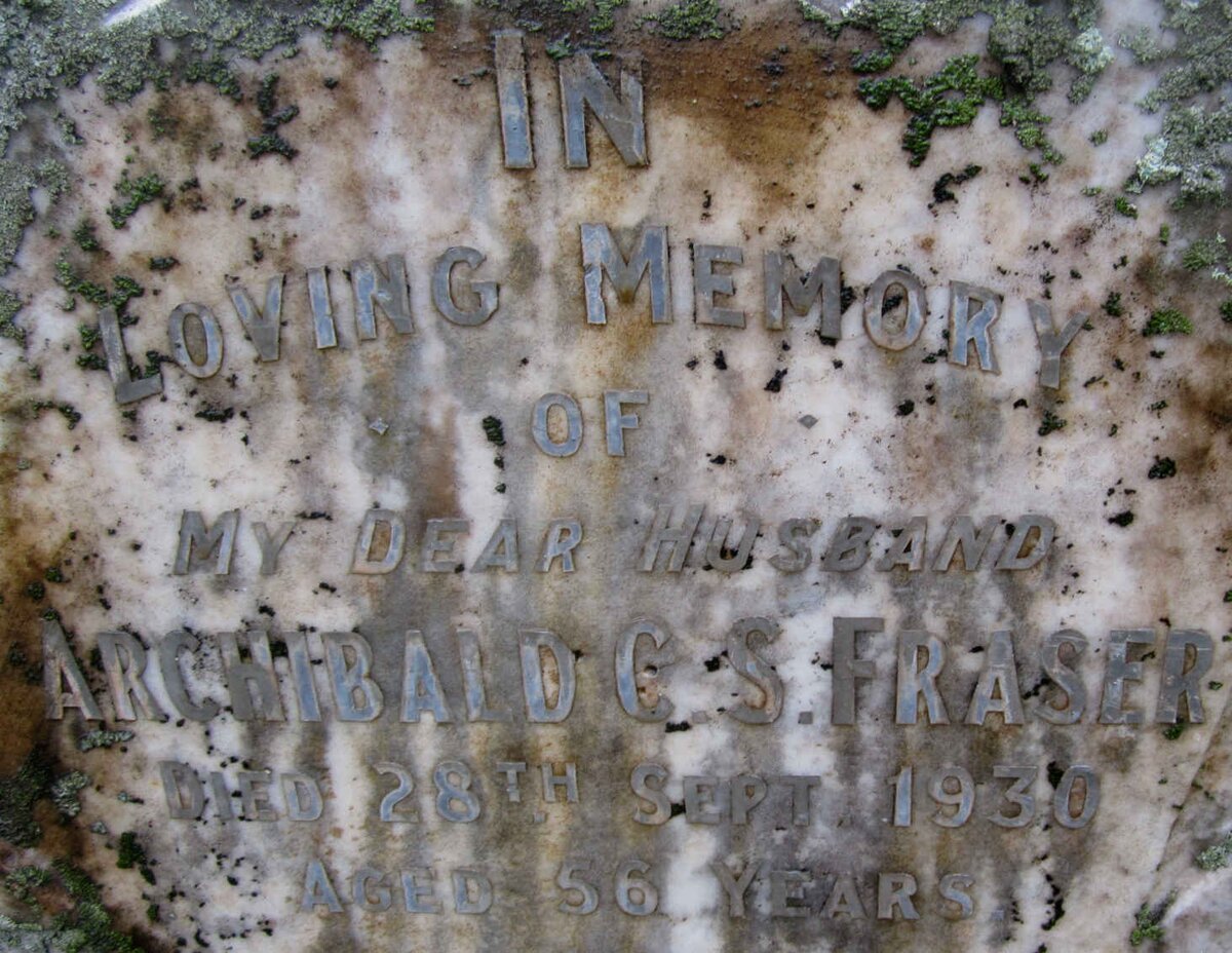 FRASER Archibald C.S. -1930