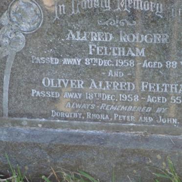 FELTHAM Alfred Rodger -1958 :: FELTHAM Oliver Alfred -1958