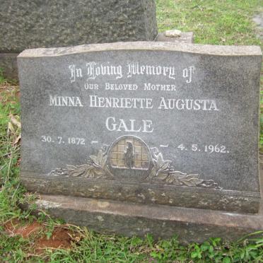 GALE Minna Henriette Augusta 1872-1962