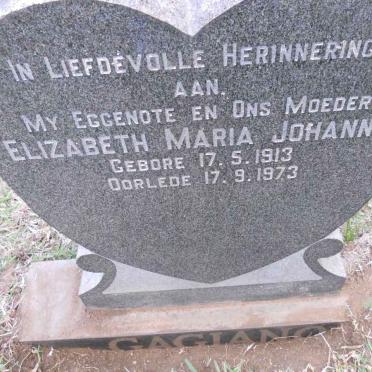 GAGIANO Elizabeth Maria Johanna 1913-1973