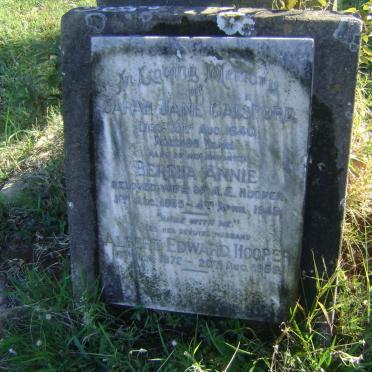 GAISFORD Sarah Jane -1940 :: HOOPER Albert Edward 1872-1959 &amp; Bertha Annie 1865-1949