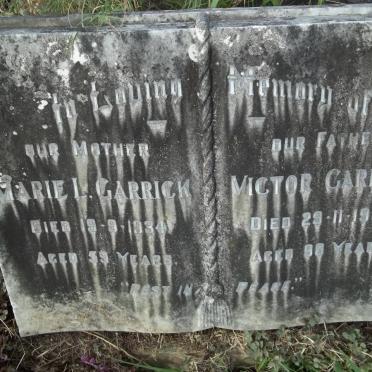 GARRICK Victor -1969 &amp; Marie L. -1934