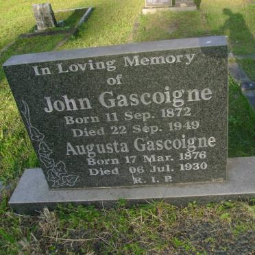 GASCOIGNE John 1872-1949 &amp; Augusta 1876-1930