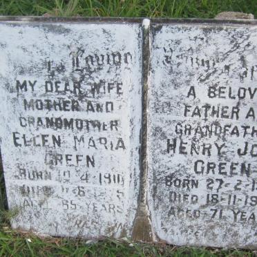 GREEN Henry John 1910-1981 &amp; Ellen Maria 1910-1975
