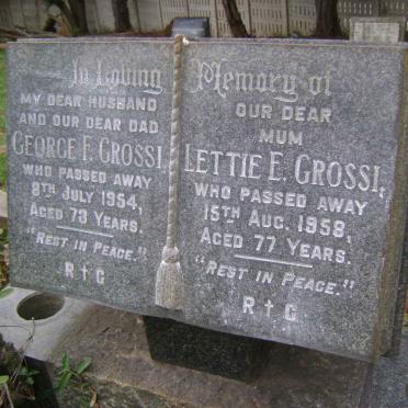 GROSSI George F. -1954 &amp; Lettie E. -1958