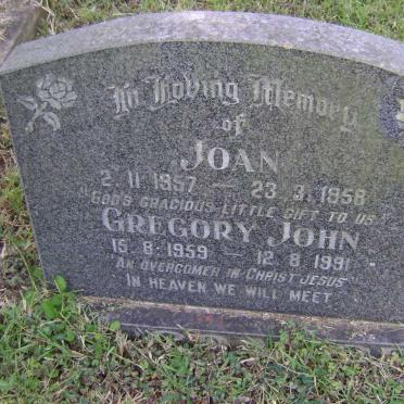 GRANGE Joan, le 1957-1958 :: LE GRANGE Gregory John 1959-1991