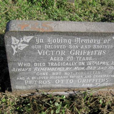 GRIFFITHS Petros Otto -1981 :: GRIFFITHS Victor -1971