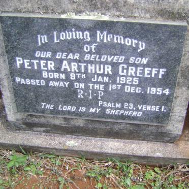 GREEFF Peter Arthur 1925-1954