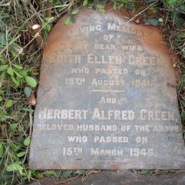 GREEN Herbert Alfred -1946 &amp; Edith Ellen -1941