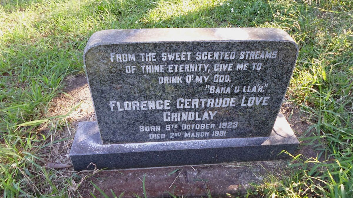 GRINDLAY Florence Gertrude Love 1923-1991