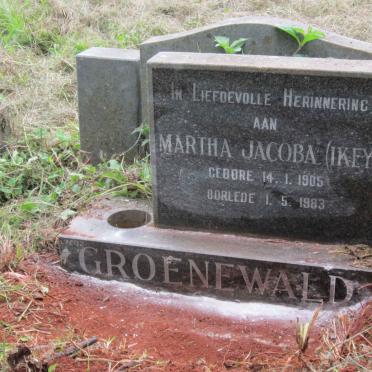 GROENEWALD Martha Jacoba 1905-1983
