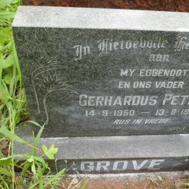 GROVE Gerhardus Petrus 1950-1984