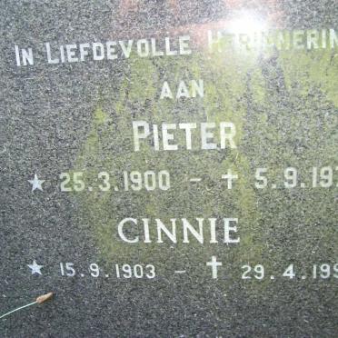 GREEFF Pieter 1900-1970 &amp; Cinnie 1903-1995