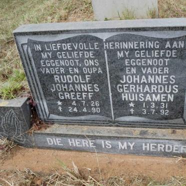 GREEFF Rudolf Johannes 1926-1990 :: HUISAMEN Johannes Gerhardus 1931-1992