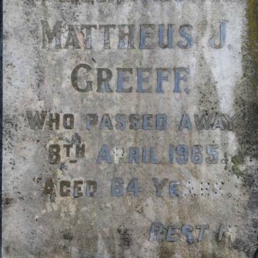 GREEFF Mattheus J. -1965