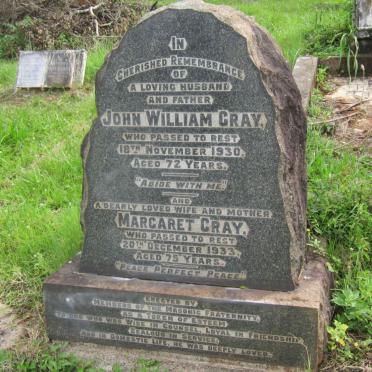 GRAY John William -1930 &amp; Margaret -1933