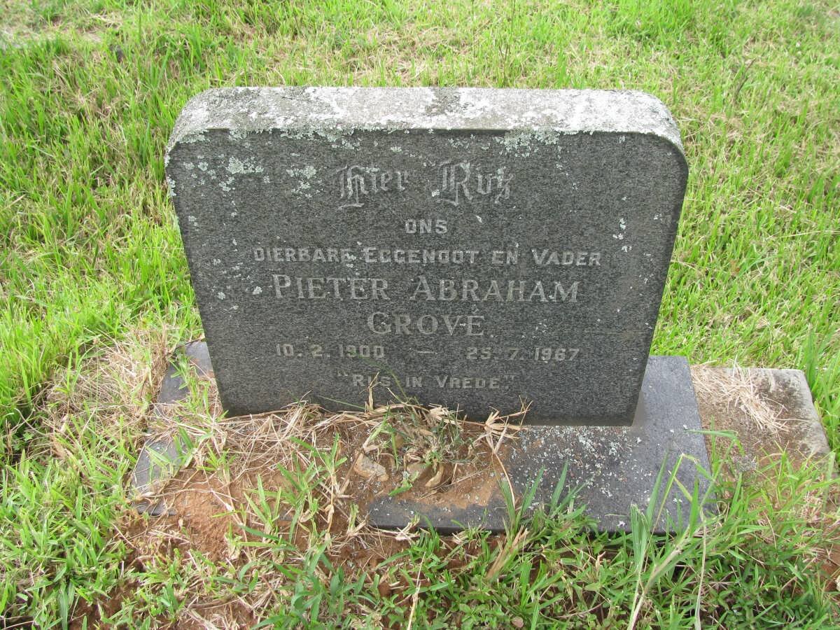 GROVE Pieter Abraham 1900-1967