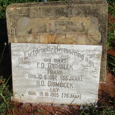 GRIMBEEK F.D. -1962 &amp; H.D. -1985