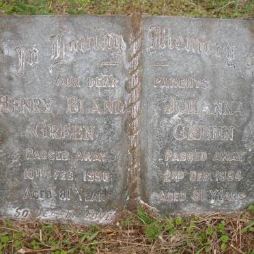 GREEN Henry Bland -1950 &amp; Johanna -1954
