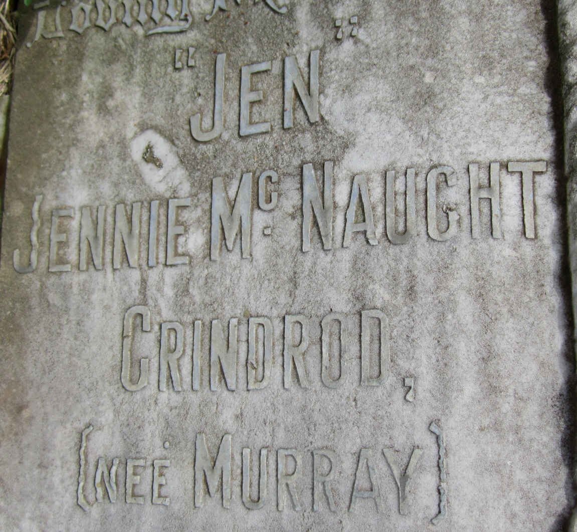 GRINDROD Jenny McNaught nee MURRAY -1945