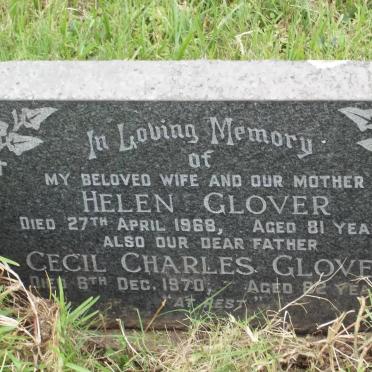 GLOVER Cecil Charles -1970 &amp; Helen -1968