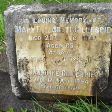 GILLESPIE Mary Elizabeth -1941 :: GILLESPIE Caroline -1954