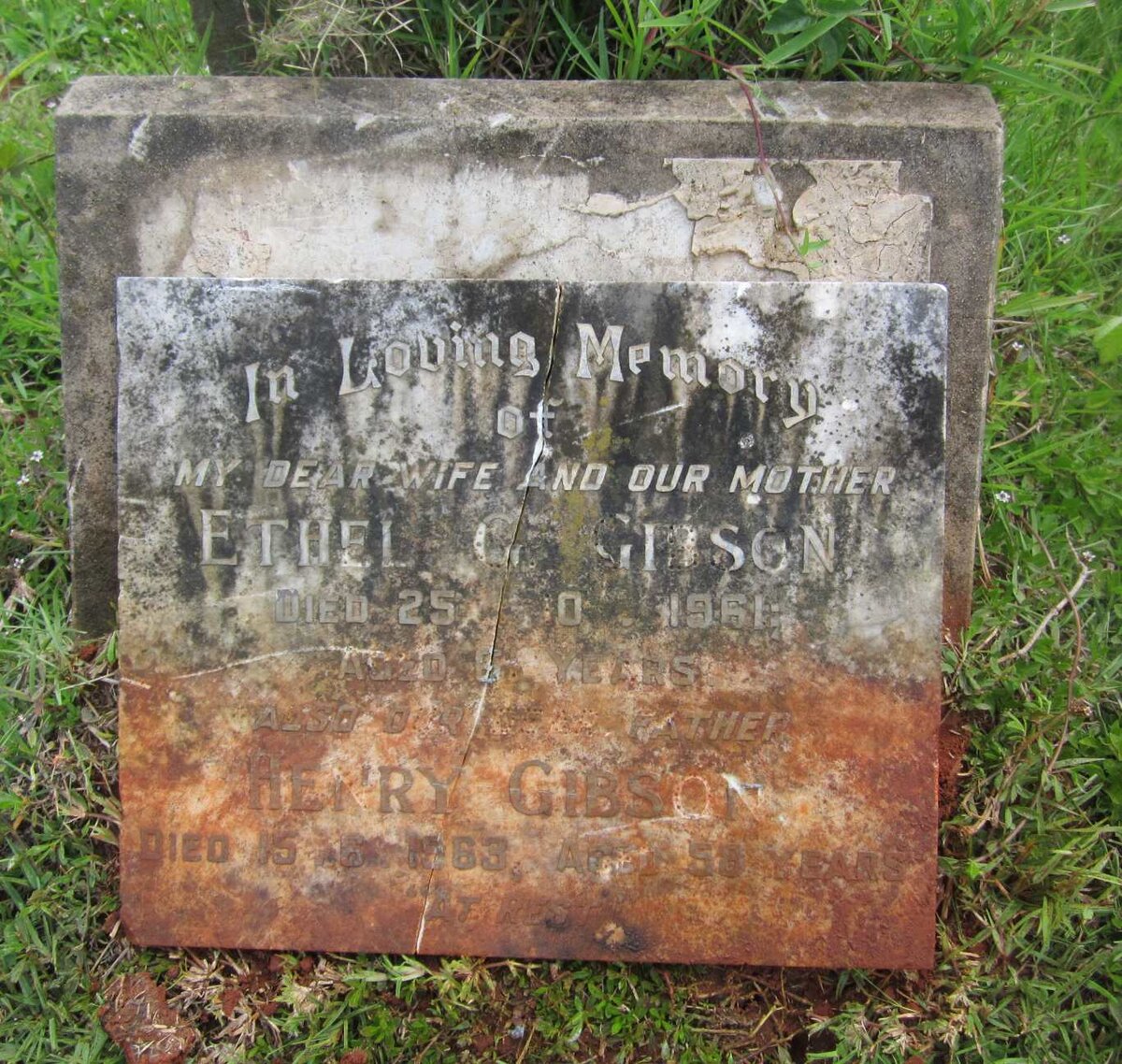 GIBSON Henry -1963 &amp; Ethel G. -1961