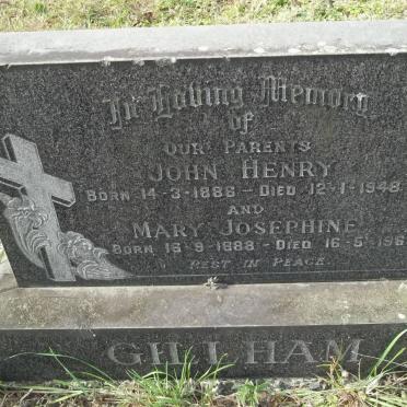 GILLHAM John Henry 1886-1948 &amp; Mary Josephine 1888-1969