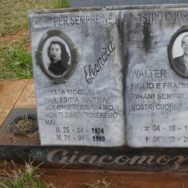 GIACOMOZZI Eleonora 1924-1989 :: GIACOMOZZI Walter 1955-2005