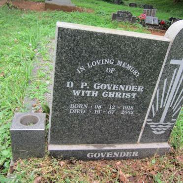 GOVENDER D.P. 1918-2002