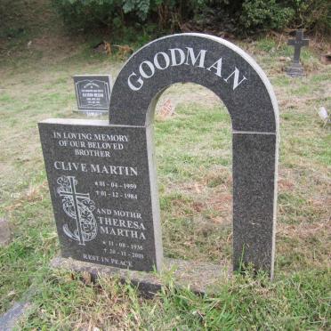 GOODMAN Theresa Martha 1935-2001 :: GOODMAN Clive Martin 1959-1984