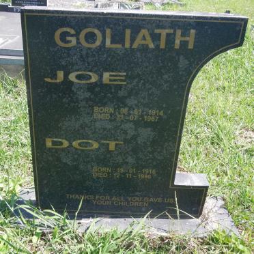 GOLIATH Joe 1914-1967 &amp; Dot 1916-1996
