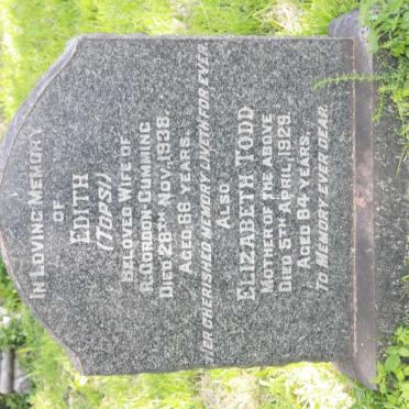 GORDON-CUMMING Edith -1938 :: TODD Elizabeth -1928