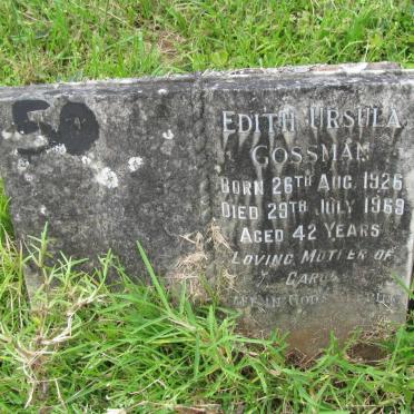 GOSSMAN Edith Ursula 1926-1969