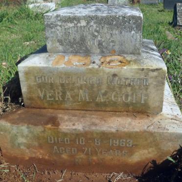 GOFF Vera M.A. -1963