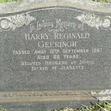 GEERINGH Harry Reginald -1967