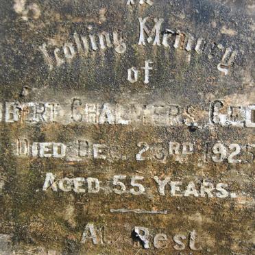 GEDDES Robert Chalmers -1925