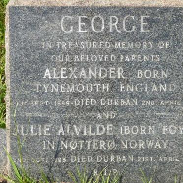 GEORGE Alexander 1889-1957 &amp; Julie Alvilde FOYN 1895-1980