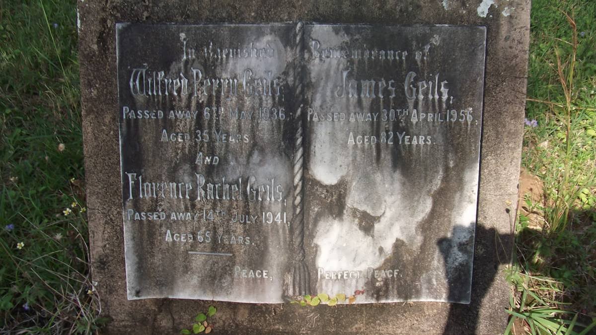 GEILS Wilfed Perry -1936 &amp; Florence Rachel -1941 :: GEILS James -1956