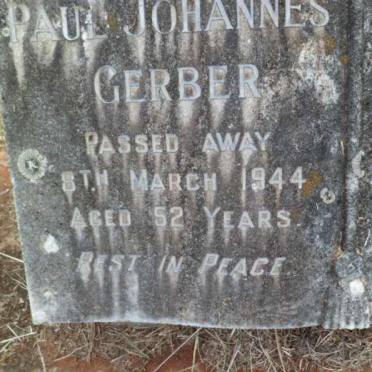 GERBER Paul Johannes -1944