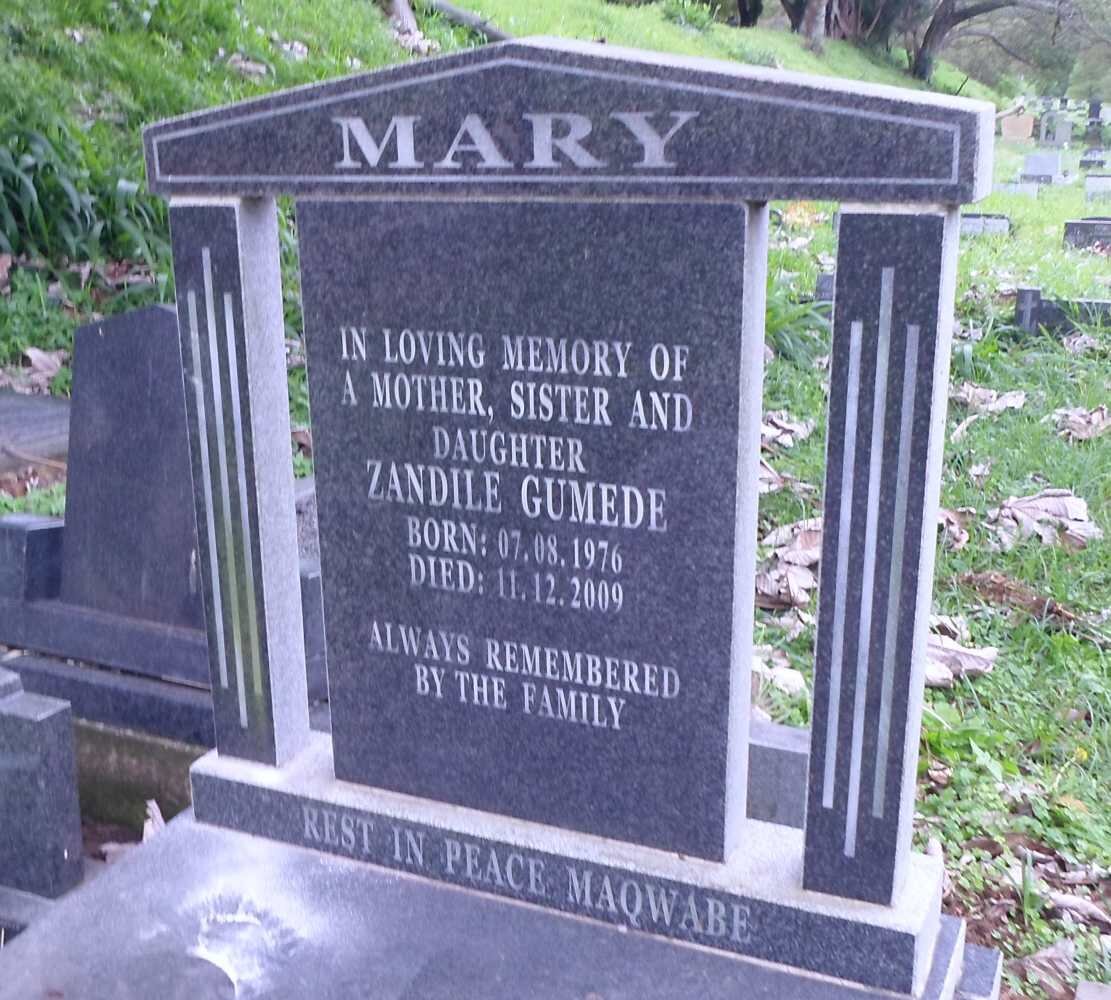 GUMEDE Zandile 1976-2009