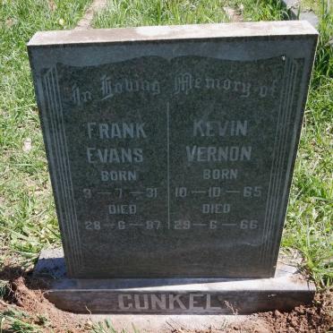 GUNKEL Frank Evans 1931-1987 :: GUNKEL Kevin Vernon 1965-1966