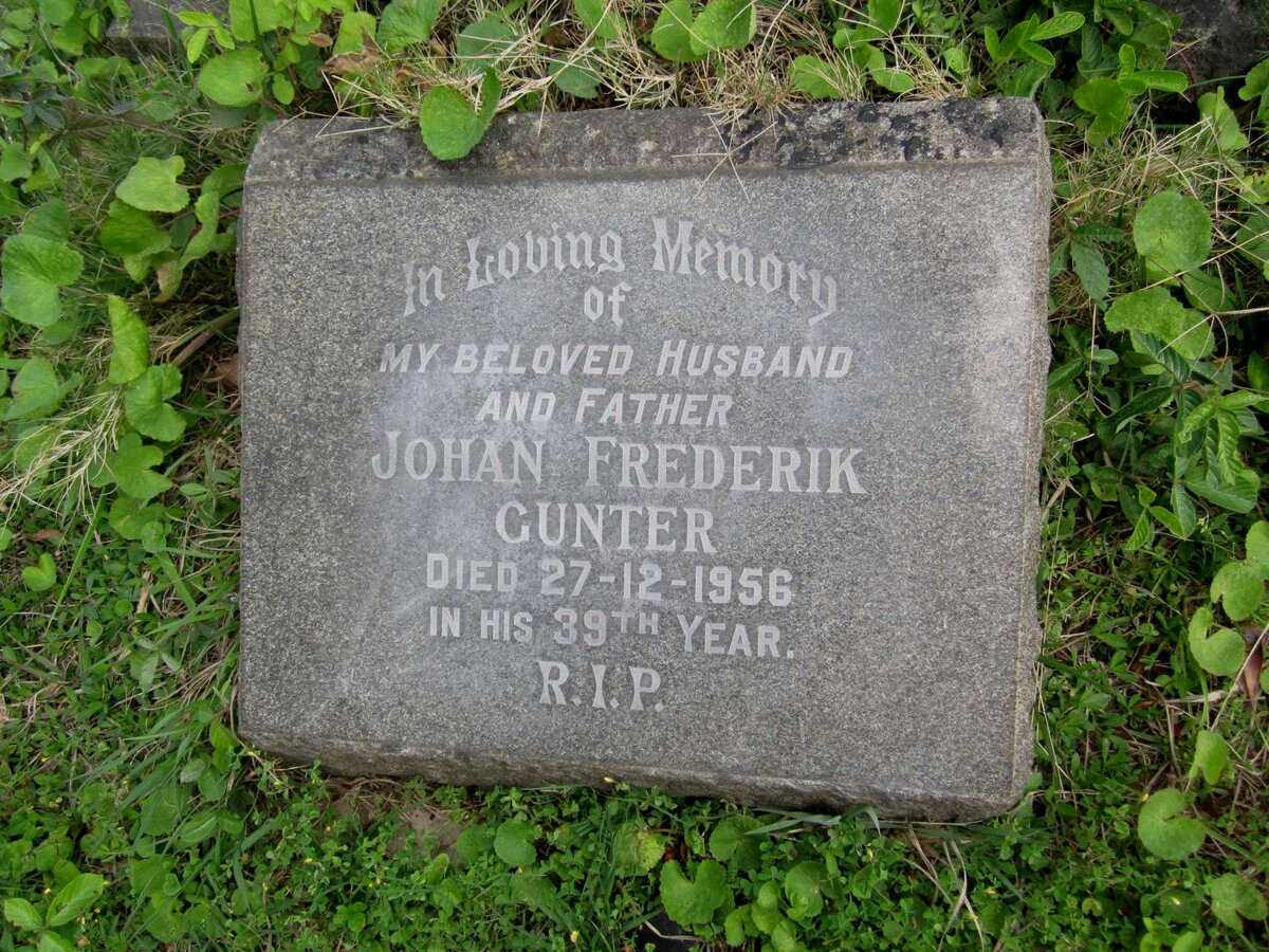 GUNTER Johan Frederik -1956