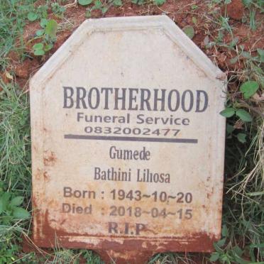 GUMEDE Bathini Liliosa 1943-2018