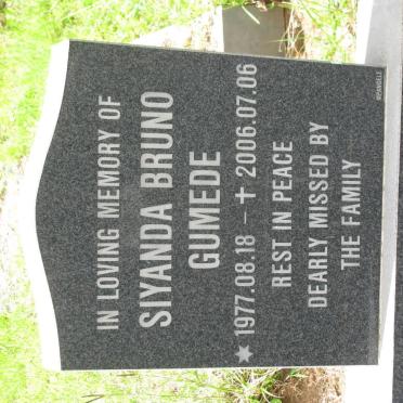 GUMEDE Siyanda Bruno 1977-2006