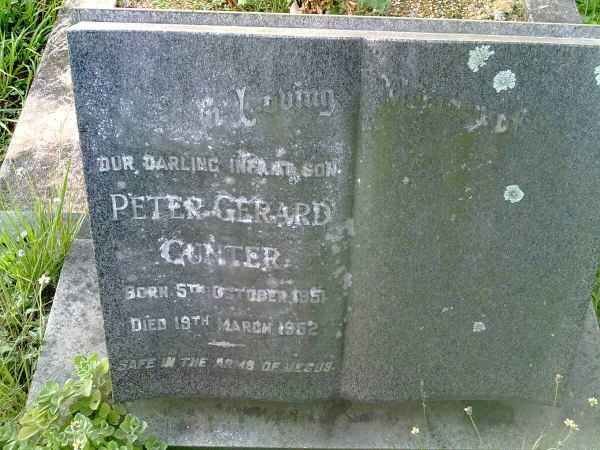 GUNTER Peter Gerard 1951-1952