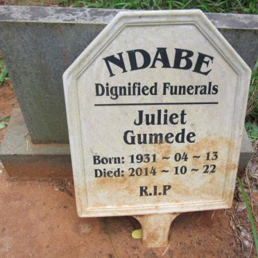 GUMEDE Juliet 1931-2014