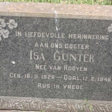 GUNTER Isa nee VAN ROOYEN 1926-1948