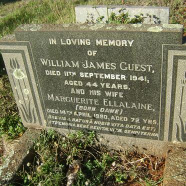 GUEST William James -1941 &amp; Marguerite Ellalaine DAWE -1980