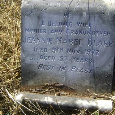 BLAKE Jeannie Mabel -1972